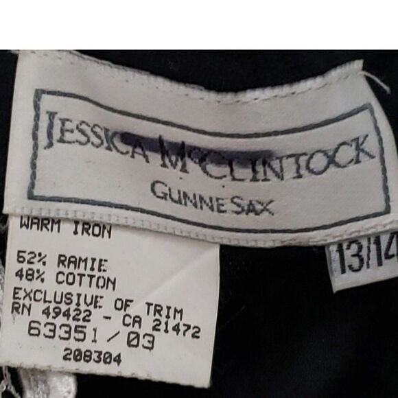 Vintage Jessica McClintock Gunne Sax Dress - Size 13/14 - Picture 3 of 4